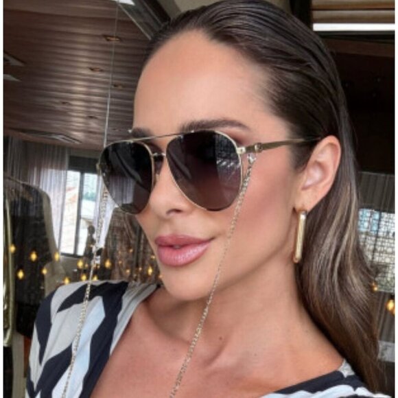 NWT Gucci GG1088S - 001 Aviator Chain Sunglasses - Picture 1 of 14